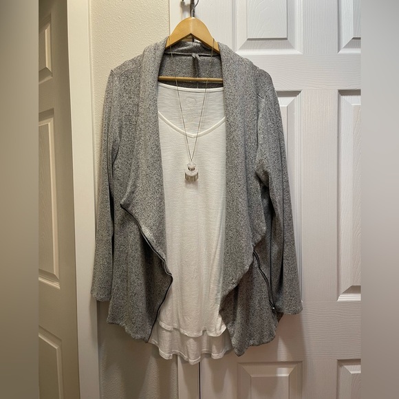 Grey/Black Zip Sweater - Picture 2 of 5